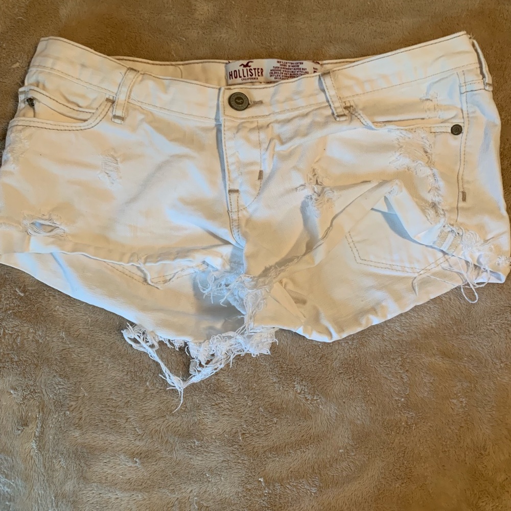 Hollister White Jean Shorts Size 5